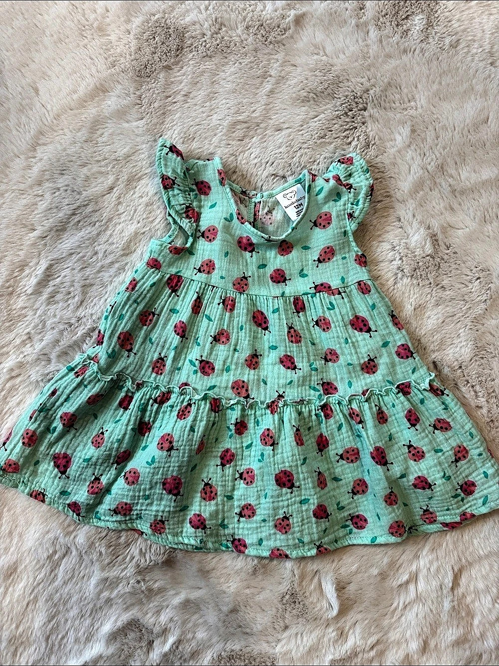 Koala Baby Cotton Gauze Ladybug Dress and Diaper Cover Set Baby 6M